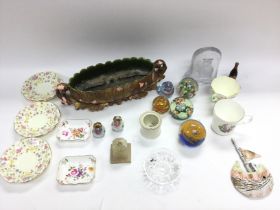 A collective lot including paper weights and ceram