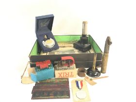 A box of of items including: a Middlesex county me