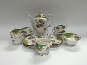 A Paragon Rockinham pattern tea set comprising Tea