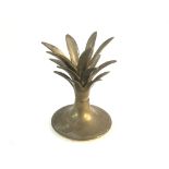 Vintage solid brass pineapple candlestick holder.