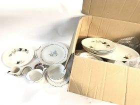 Box of multiple sets of China including 'The princ
