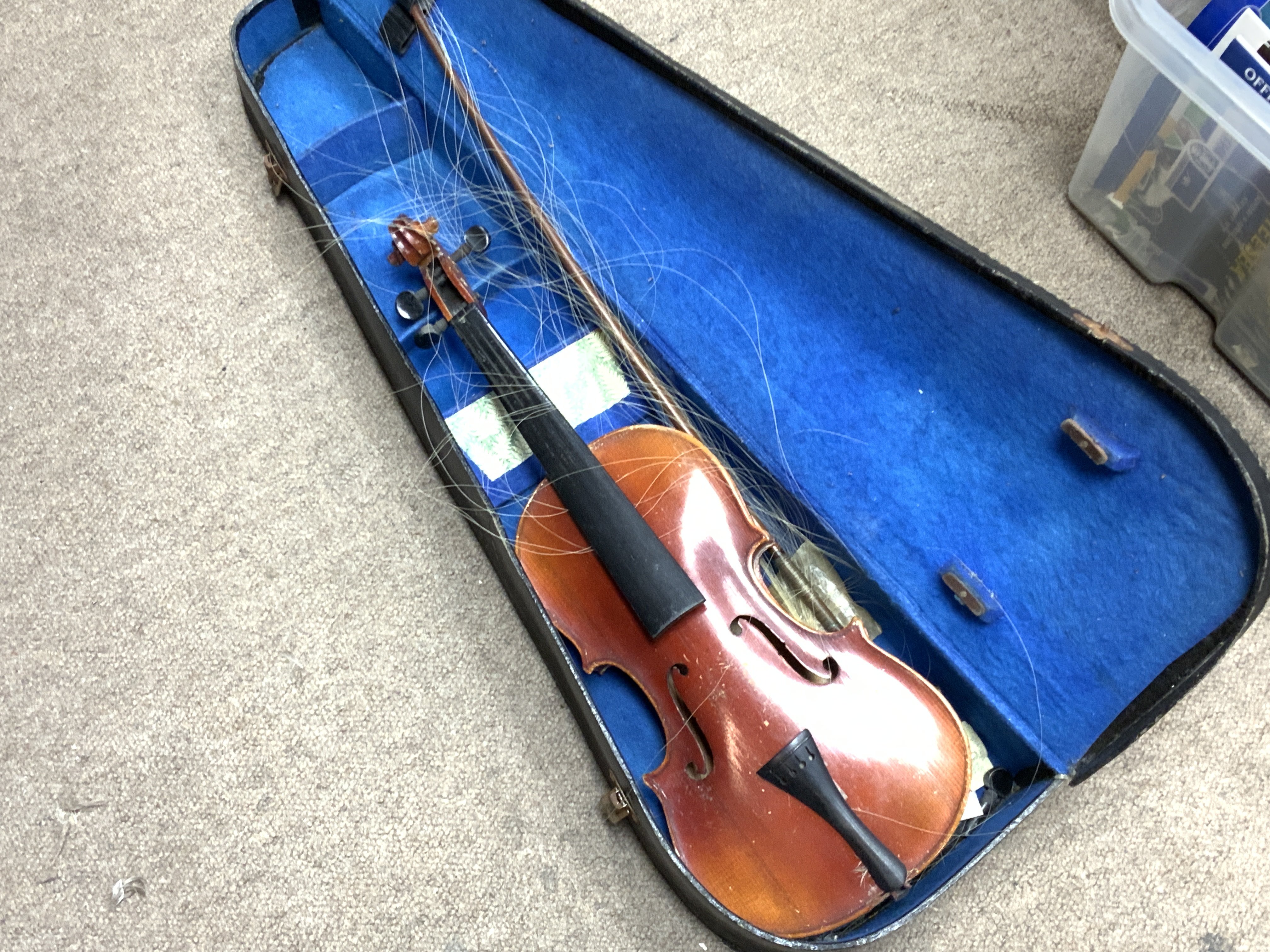 A cased Czechoslovakian replica of a Antonia Strad