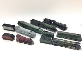 Assorted trains including Tri-ang