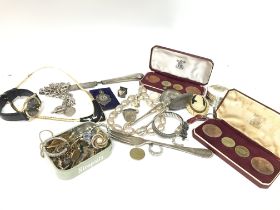 A Collection of costume jewellery including Hallma