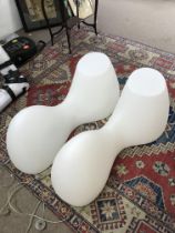 Two Foscarini Post Modern Italian Blob Floor Lamps