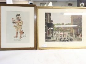Two paintings including a Tom Dodson pencil signed