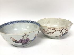 A pair of late 18th century Cantonese bowls , post