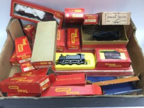 A collection of mainly Triang Railway models comprising an R52 S tank loco, Hornby No1 crane truck