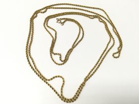 9ct gold rope chain, approximately 19.4g. Postage