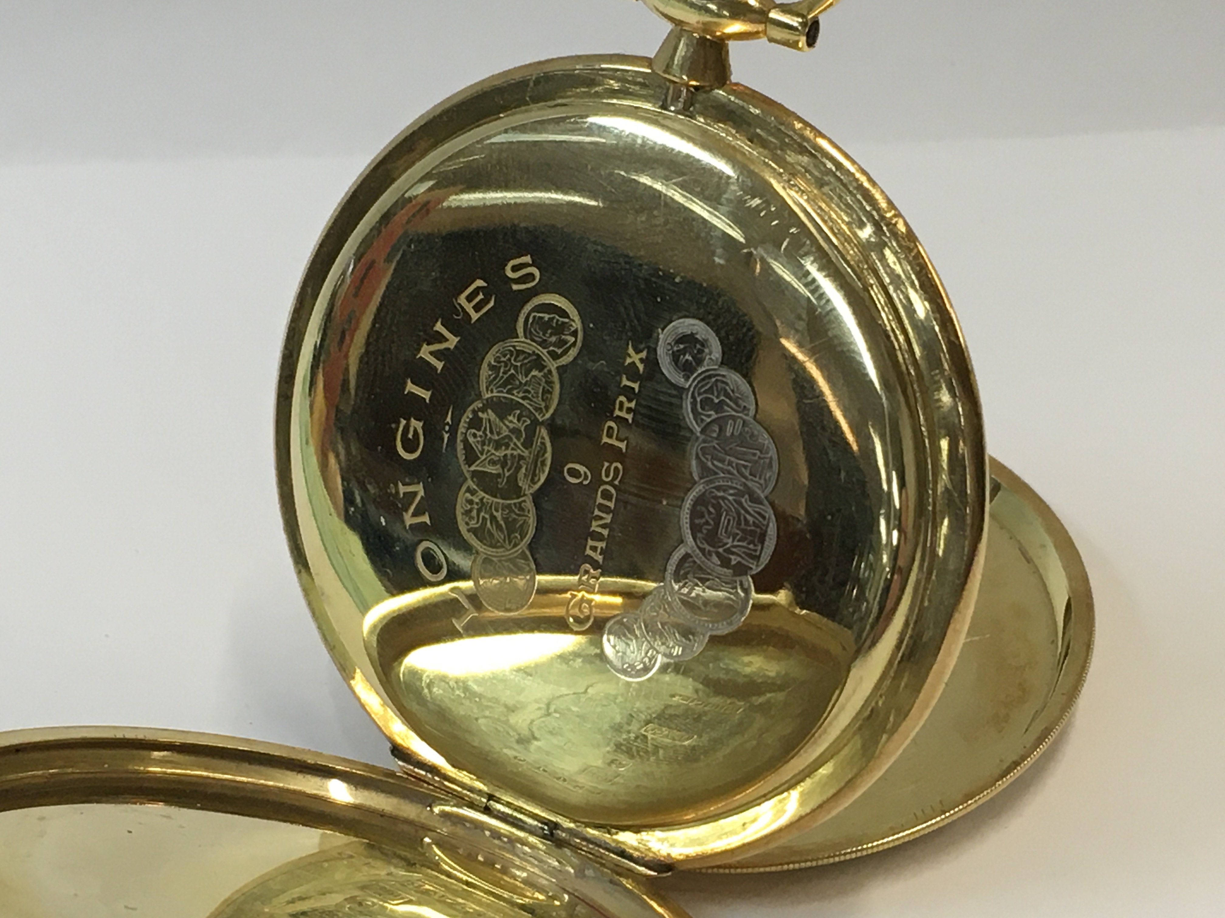 A fine Longines 18ct gold cased pocket watch, in f - Image 5 of 7