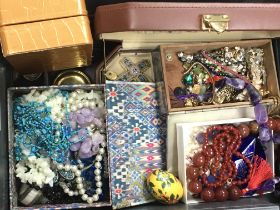 A collection of costume jewellery including bracel
