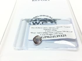 Certificated unmounted 3.59ct cushion mixed cut sa