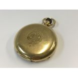 A fine 18ct gold J.W Benson pocket watch, marked T