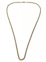 A 9ct gold chain, 6.52g. Postage category A