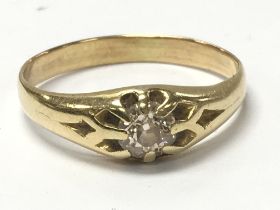 A 18ct gold signet ring, size W/X. 4.9g Postage ca