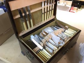 A large canteen of Sheffield Keen Edge cutlery and