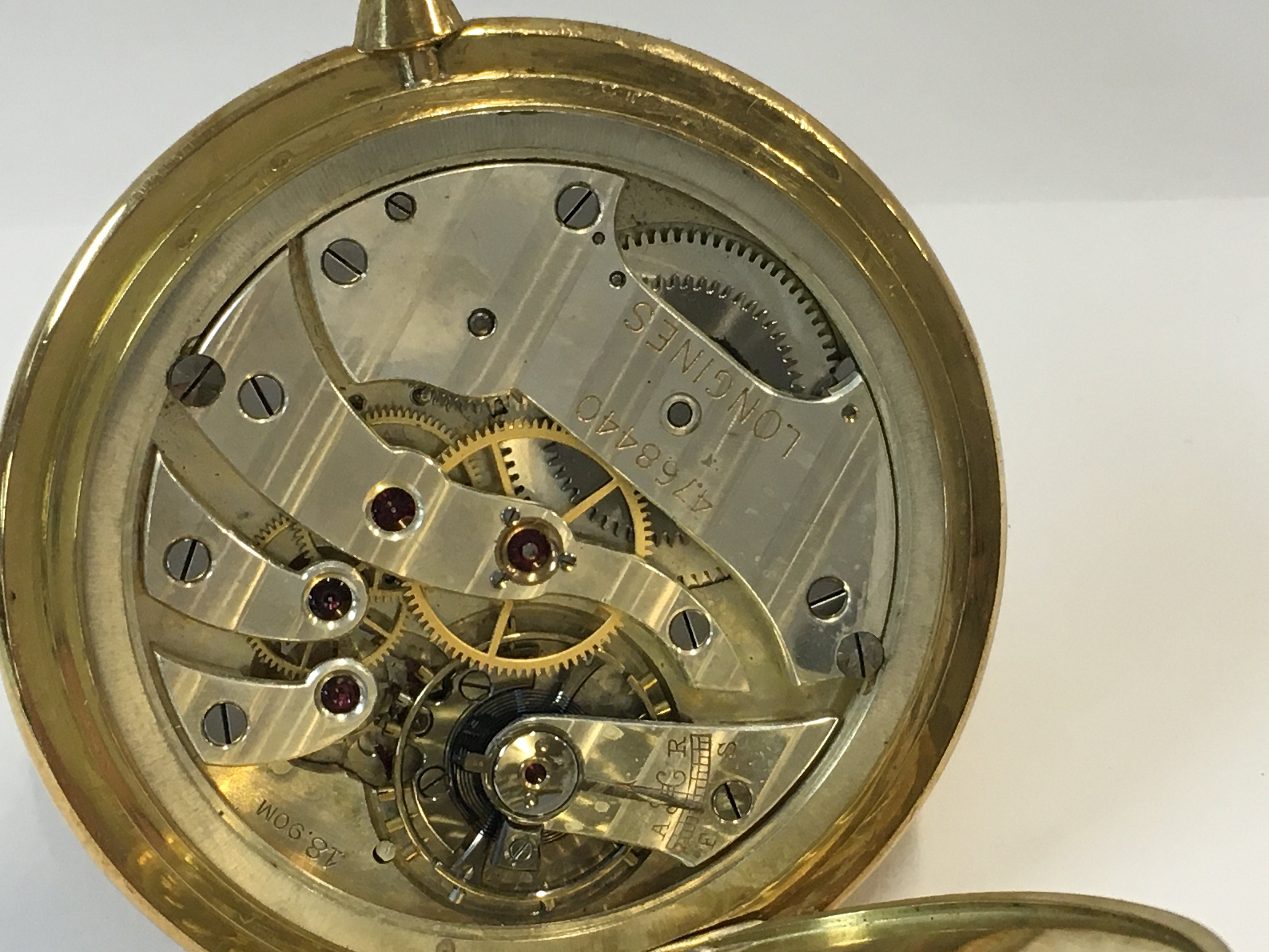 A fine Longines 18ct gold cased pocket watch, in f - Image 6 of 7