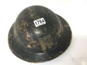 A II world war Air warden helmet.