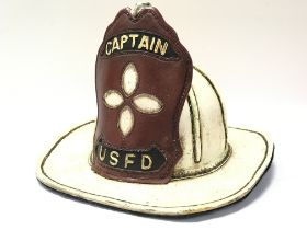 An American Captain USFD fire department helmet