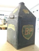 Vintage green pyramid B.P ,5 gal can. Postage cate