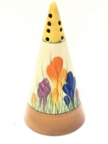 Clarice Cliff Crocus Conical sugar shaker (crack t