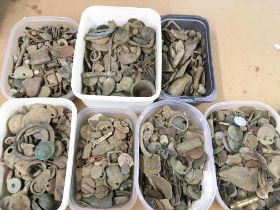 A large quantity of metal detector finds