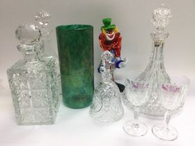 A small collection of glass including an Isle of W