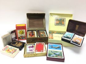 A collection of various vintage sets of cards incl