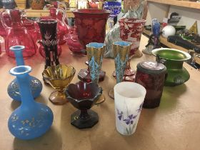 A collection of Victorian and later glassware incl