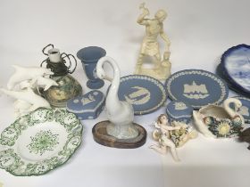 A collection of Wedgwood Jasperware and other cera