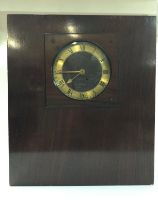 A rectangular wooden mantle clock , dimensions 30x