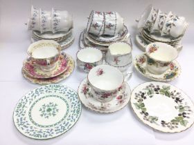 A collection of Royal Albert teaware in various pa