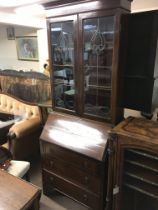 A mahogany Bureau bookcase , 74cm wide, 196cm tall