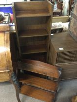 Two small open bookcases, tallest approx 115cm. Shipping category D.