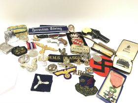 A Collection of badges, medals and other including