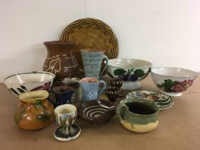 A collection of Victorian and later pottery includ