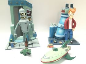 Futurama action figures, Bender and Fry with acces