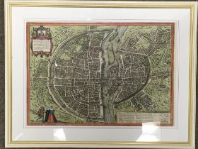 An early map of Paris, VTETIA, commonly known as P