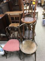 5 various chairs to include a small oak childâ€™s