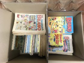 A large collection of vintage Beano and Dandy book