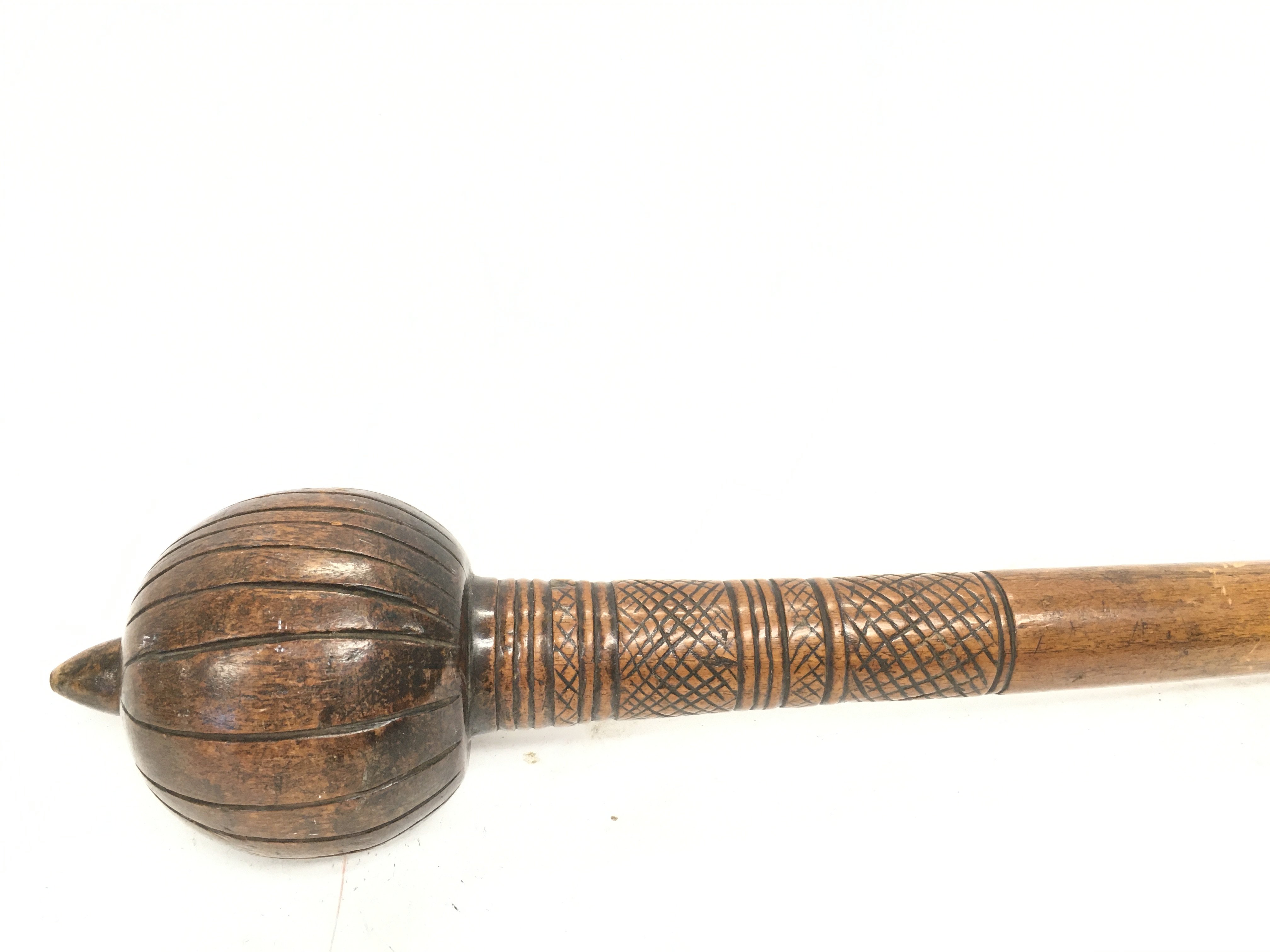 An unusual knobkerrie possible from circa 19th cen - Image 3 of 3