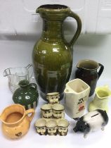 A collection of ceramics including a large West Ge