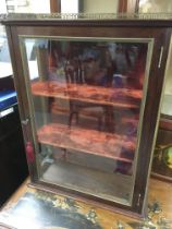 A Victorian mahogany Wall cabinet with brass galle