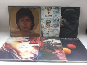 Six John Lennon and Paul McCartney LPs comprising