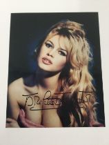 A signed photo of Brigitte Bardot, approx 20cm x 2