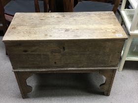 An Antique Elm chest 82cm x 38cm x 68cm