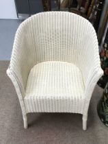 Lloyd loom chair, dimensions 50x54x68cm. postage c