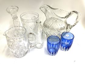 A large collection of good mixed cut glassware. (D)