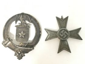WW2 Nazi merit cross and a badge , postage categor