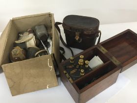 A Victorian Mahogany cased electric shock machine